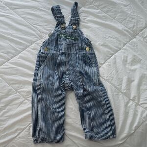 Key Blue Striped Kids Overalls